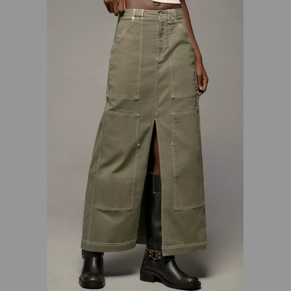 Anthropologie Pilcro Carpenter Maxi Skirt